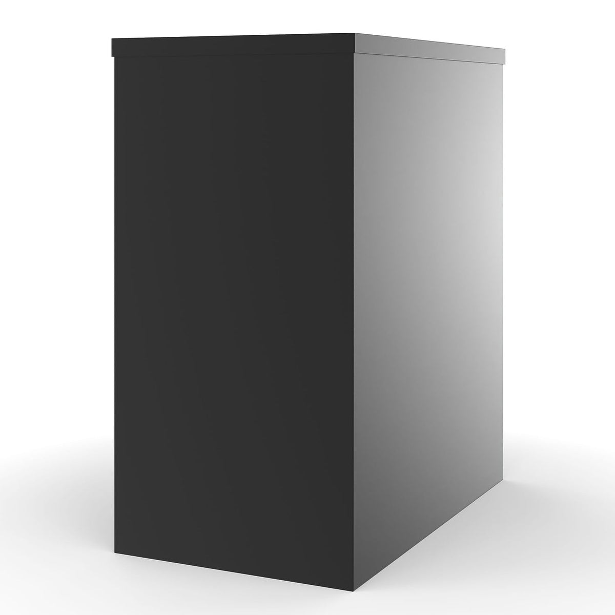 Black 2 Drawer Letter Size Lockable File Cabinet D444