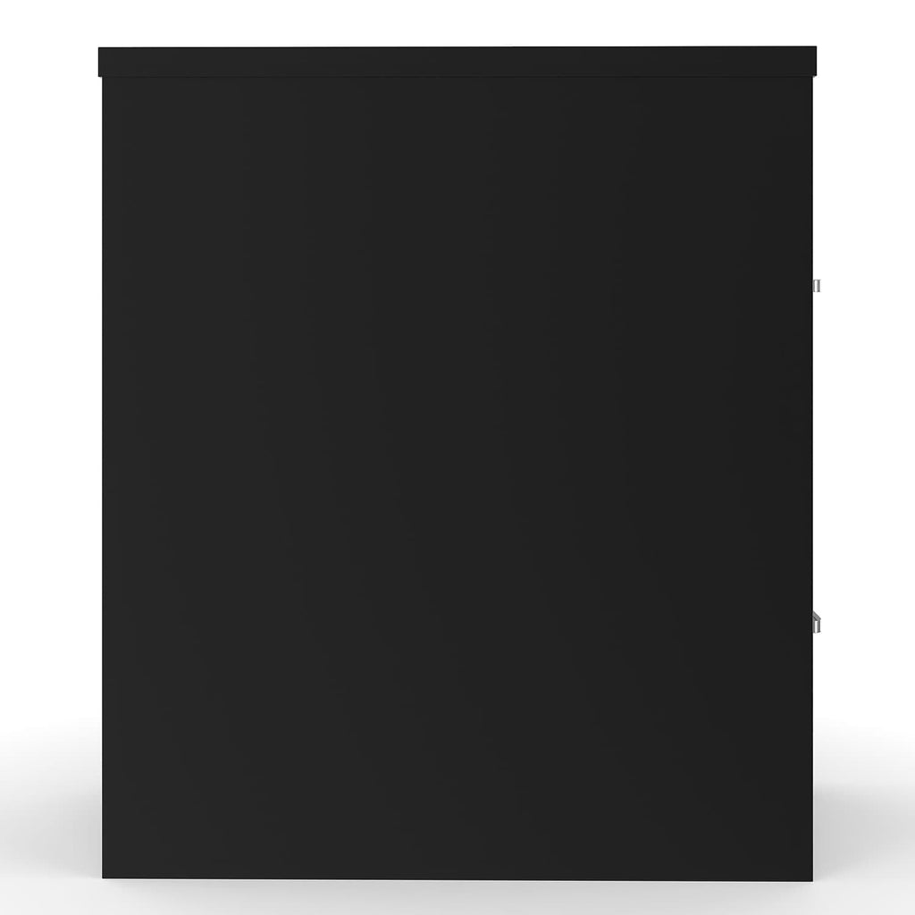 Black 2 Drawer Letter Size Lockable File Cabinet D444
