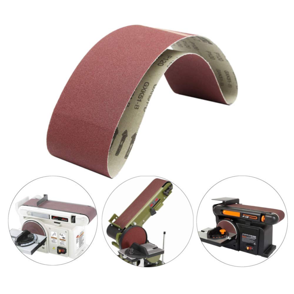4 Inch x 36 Inch Sanding Belts, 5 Pack Aluminum Oxide I156132