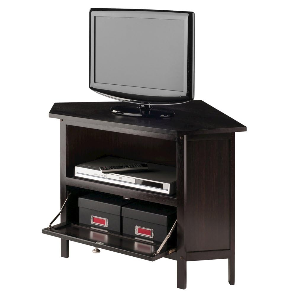 Solid Wood Corner TV Stand with Storage N272976