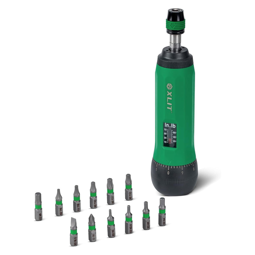 Adjustable Torque Screwdriver Set, 13-Piece 1/4" Hex Quick Release V787