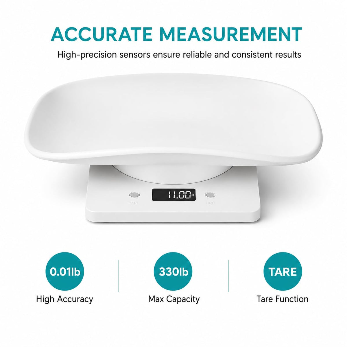 Digital Pet Scale with Removable Tray & Tape Measure G63343