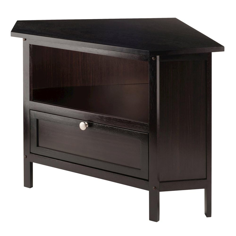 Solid Wood Corner TV Stand with Storage N272976