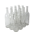 750ml Clear Glass Wine Bottles 12-Bottle Case M7789