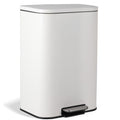 13.2 Gallon White Stainless Steel Step Trash Can Y546888