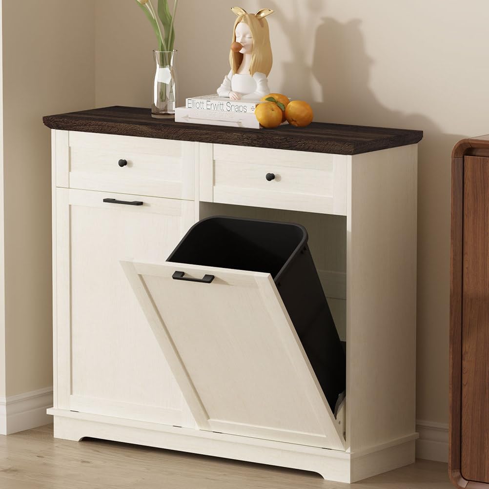Double Tilt Out Trash Cabinet, Antique White G62920