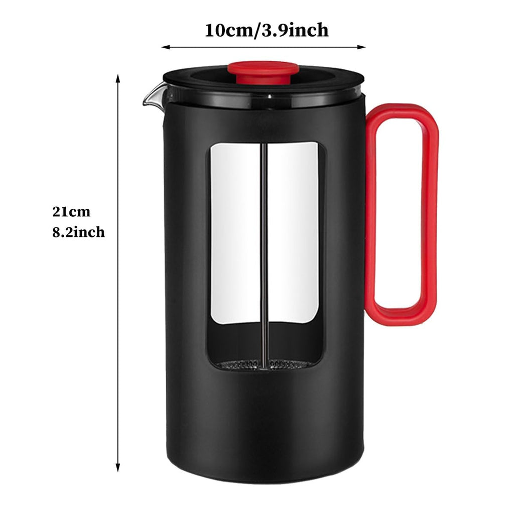 French Press Coffee Maker with Plastic Handle, Double Wall Insulation & Stainless Steel Filter W81130