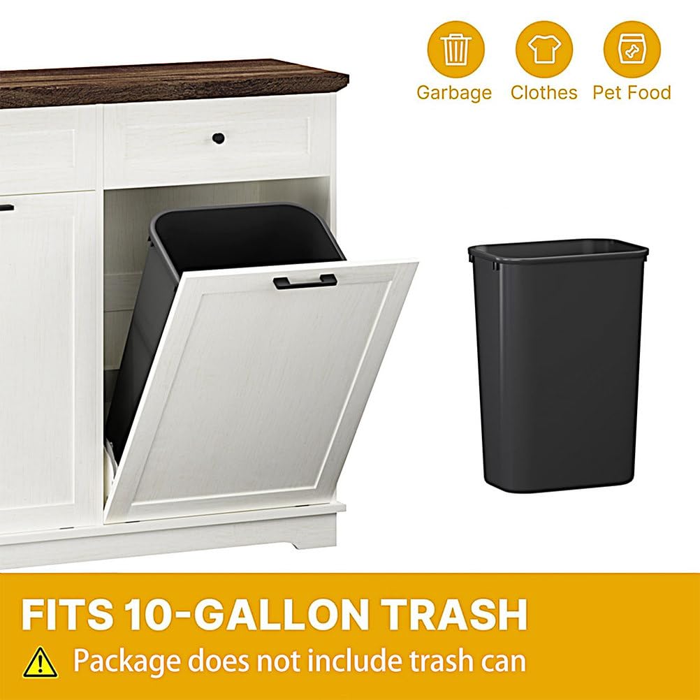 Double Tilt Out Trash Cabinet, Antique White G62920