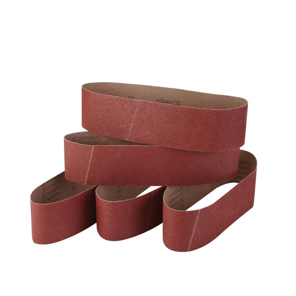 4 Inch x 36 Inch Sanding Belts, 5 Pack Aluminum Oxide I156132