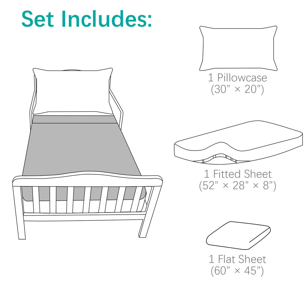 3-Piece Microfiber Toddler Sheet Set R75227