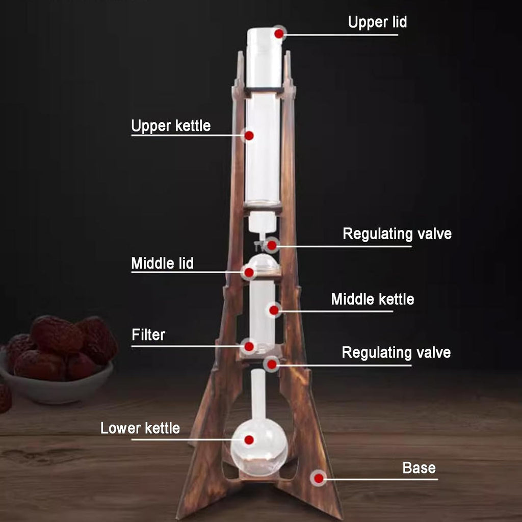 Cold Brew Drip Tower with Stainless Steel Adjustable Valve V4892