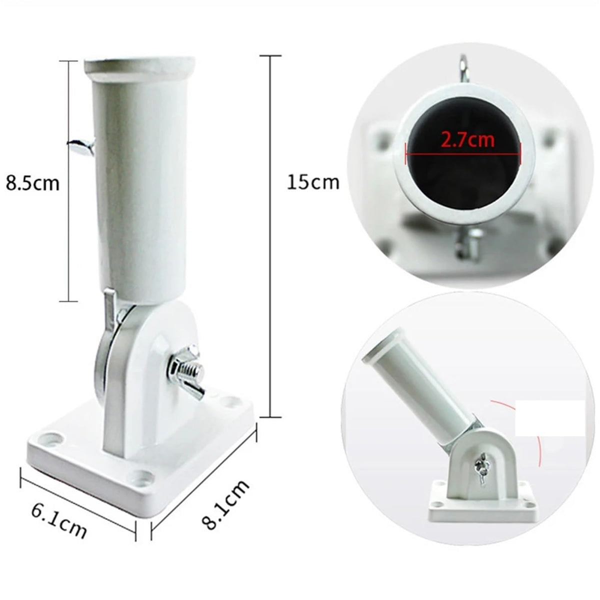 Aluminum 180 Degree Adjustable Flag Holder D8970