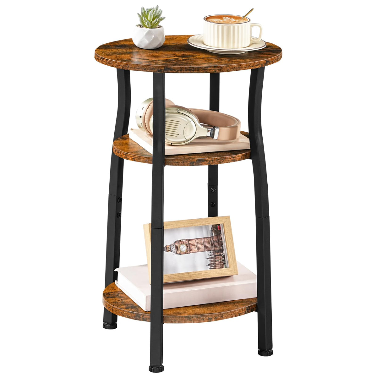 Small Round 3-Tier Storage Side Table K380
