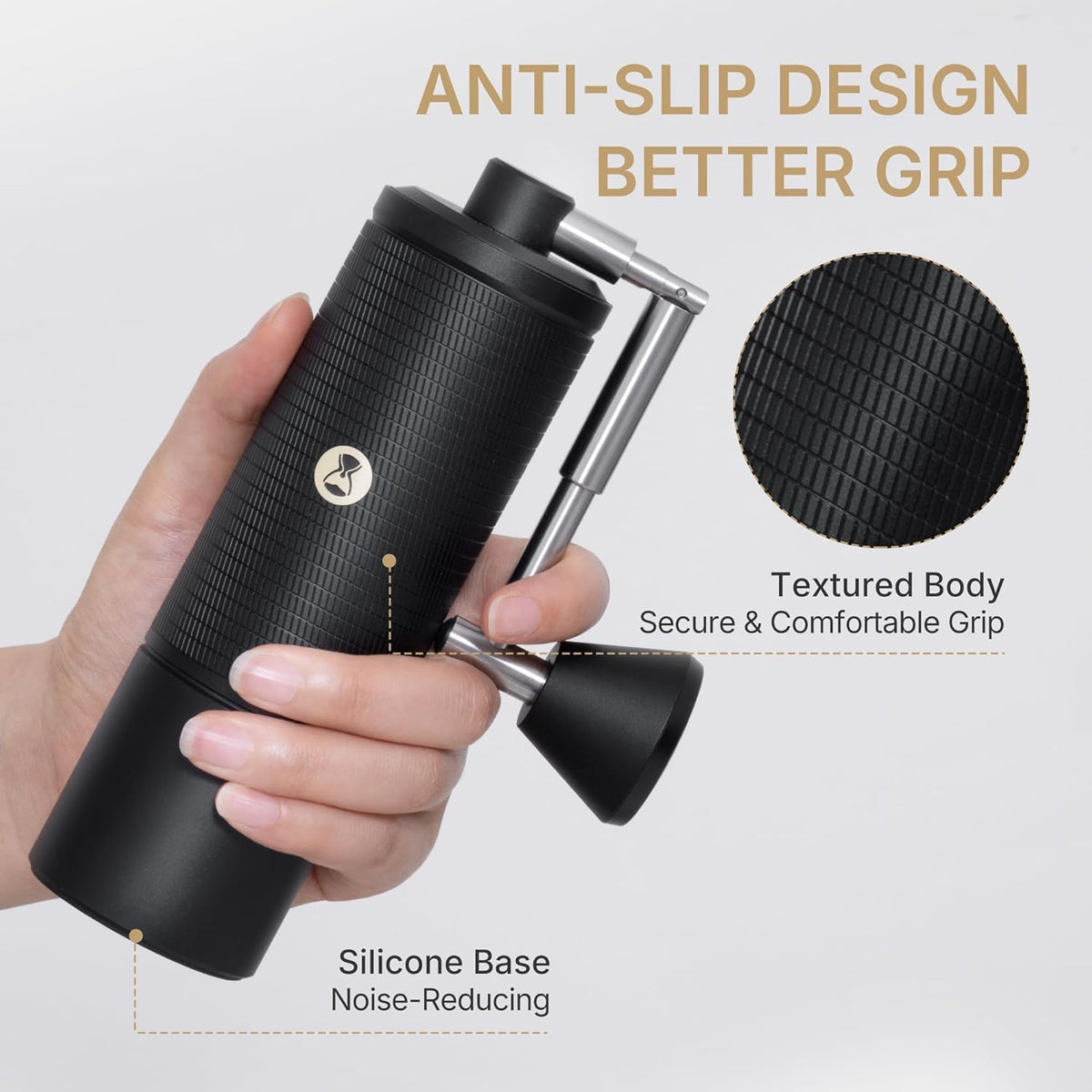 Manual Coffee Grinder with Conical Burr Portable Hand Coffee Grinder R677458