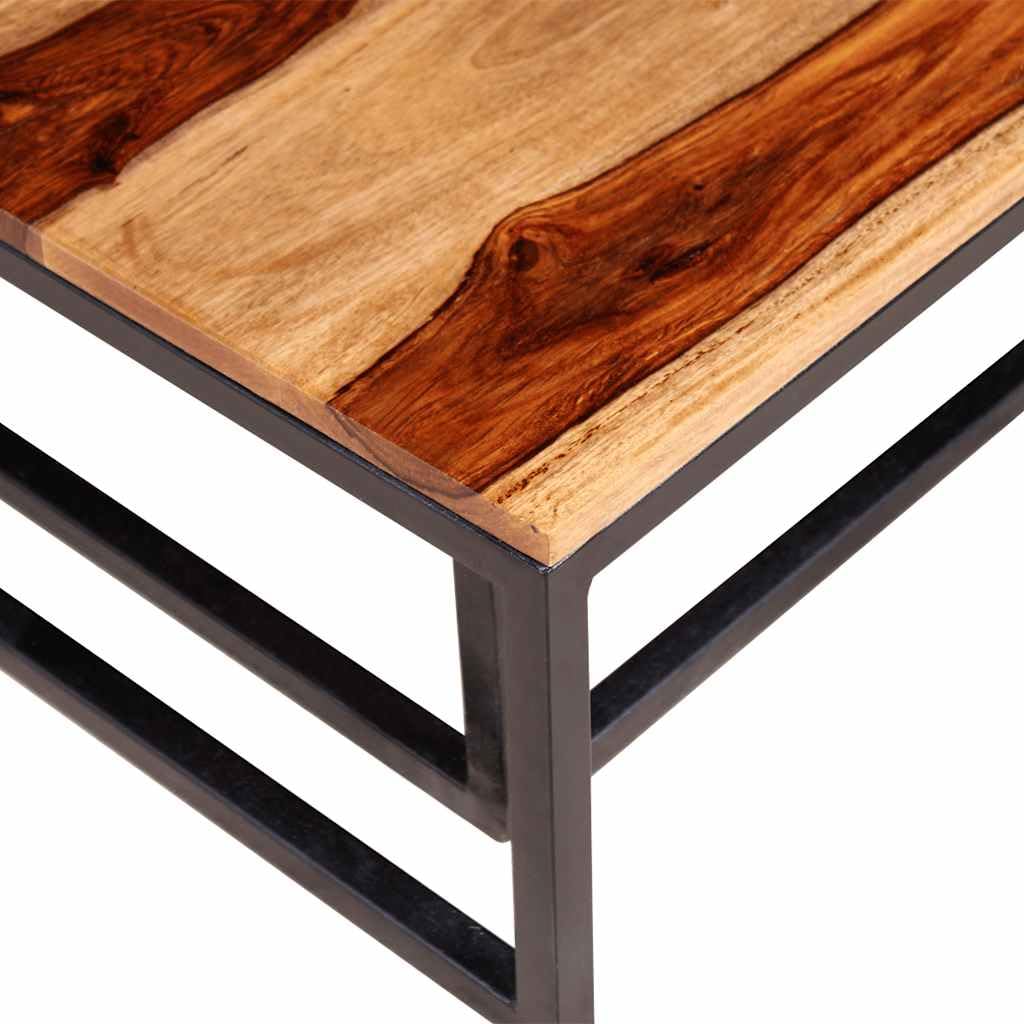Brown Solid Acacia Wood Nesting Coffee Table Set of 2 V135