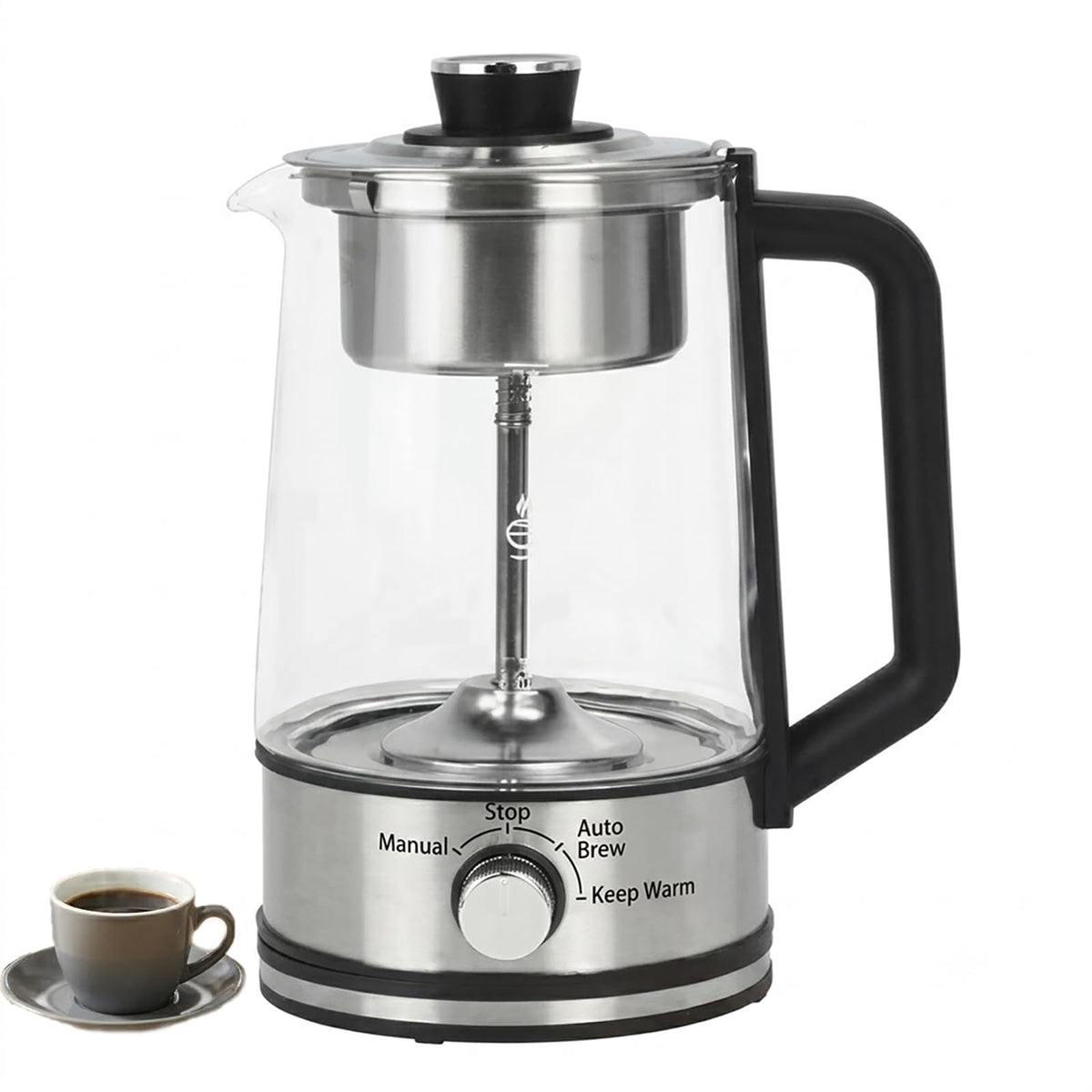 10-Cup Borosilicate Glass Electric Percolator Coffee Pot I9821