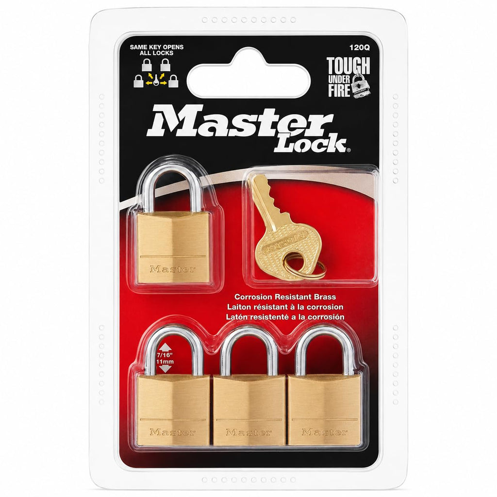 Solid Brass Padlock, 3/4 in. Wide J301