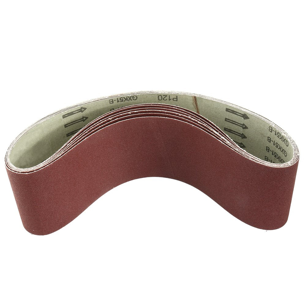 4 Inch x 36 Inch Sanding Belts, 5 Pack Aluminum Oxide I156132