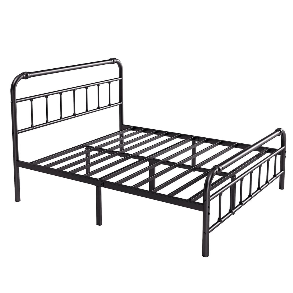 Full Size Metal Bed Frame with Iron Headboard F4406