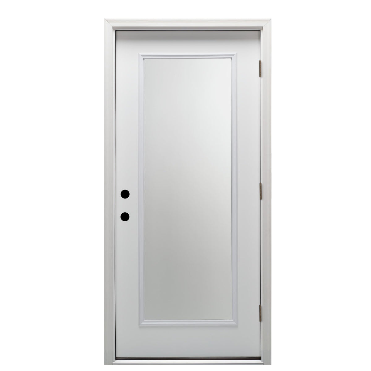 Primed Left Hand Outswing Prehung Door Full Lite Clear Glass 30"x80" Steel P607082