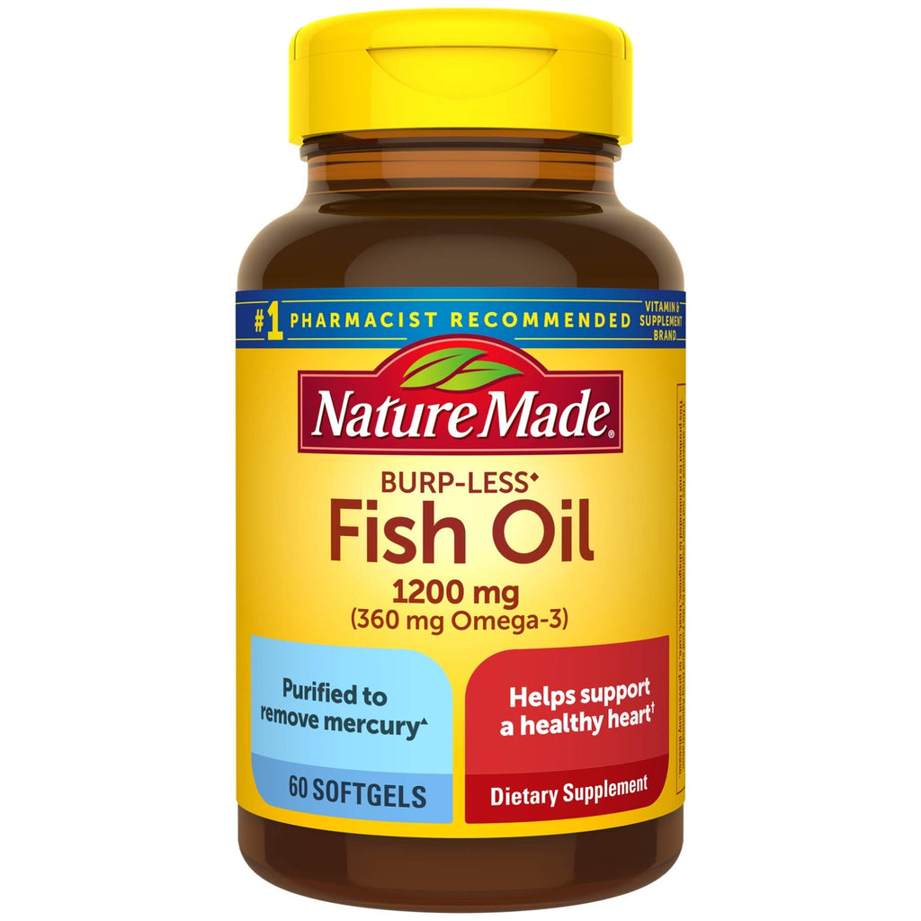 Fish Oil Omega 3 Supplement 1200 mg 60 Softgels R270567