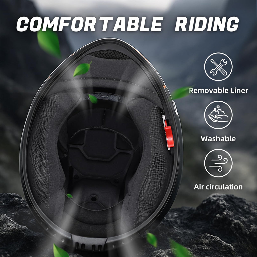 Full Face Dual Visor Motorcycle Helmet A1130