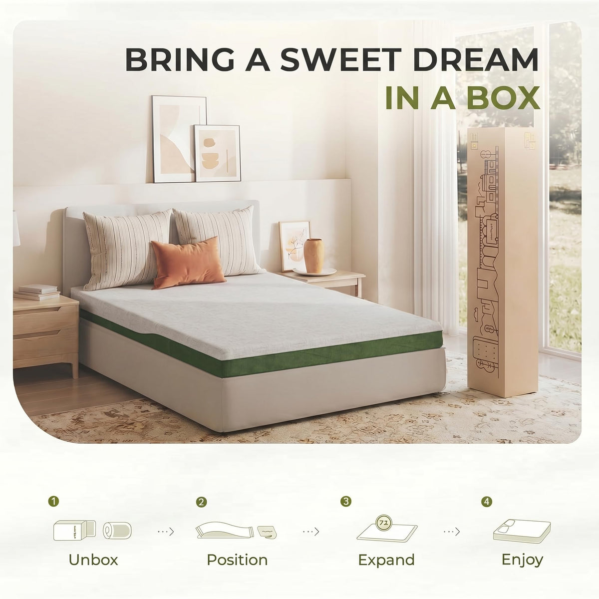 6 Inch Twin Size Cooling Gel Memory Foam Mattress N579
