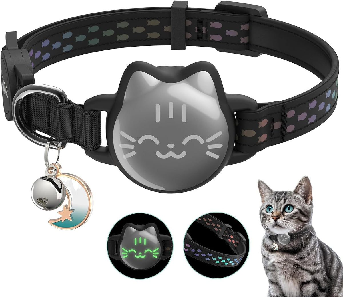 Reflective Breakaway Cat Collar with Bell L286769