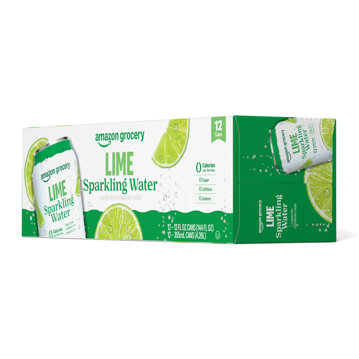 Sparkling Water Lime 12 Fl Oz 12 Cans A71606