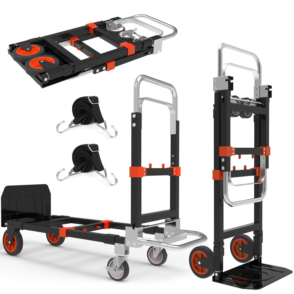3-in-1 Folding Hand Truck, 500 lb Heavy Duty Steel Dolly C405275