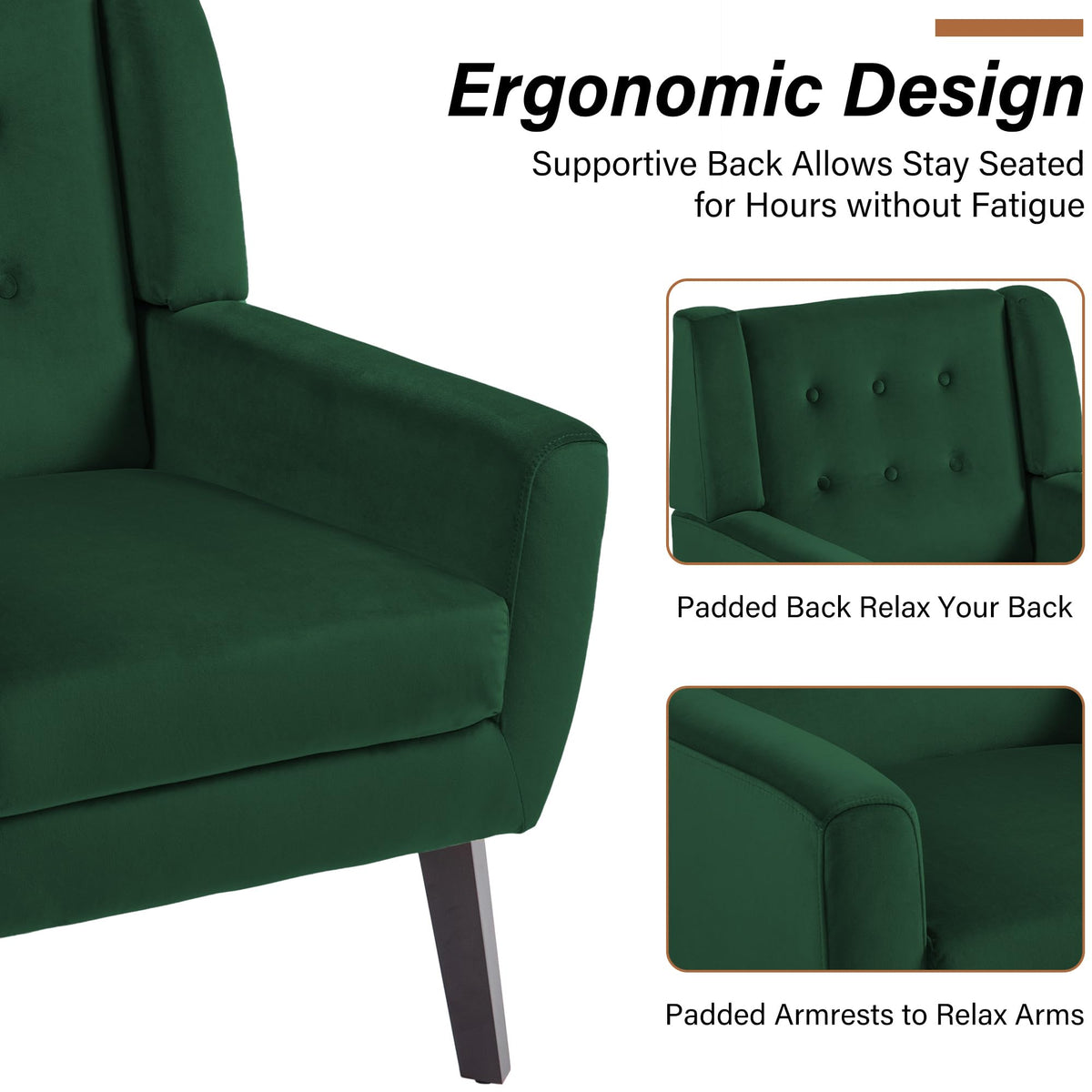 Velvet Accent Chairs Set of 2 R33944