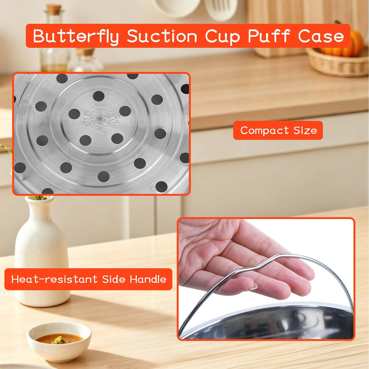 304 Stainless Steel Steamer Basket with Handle Q774695