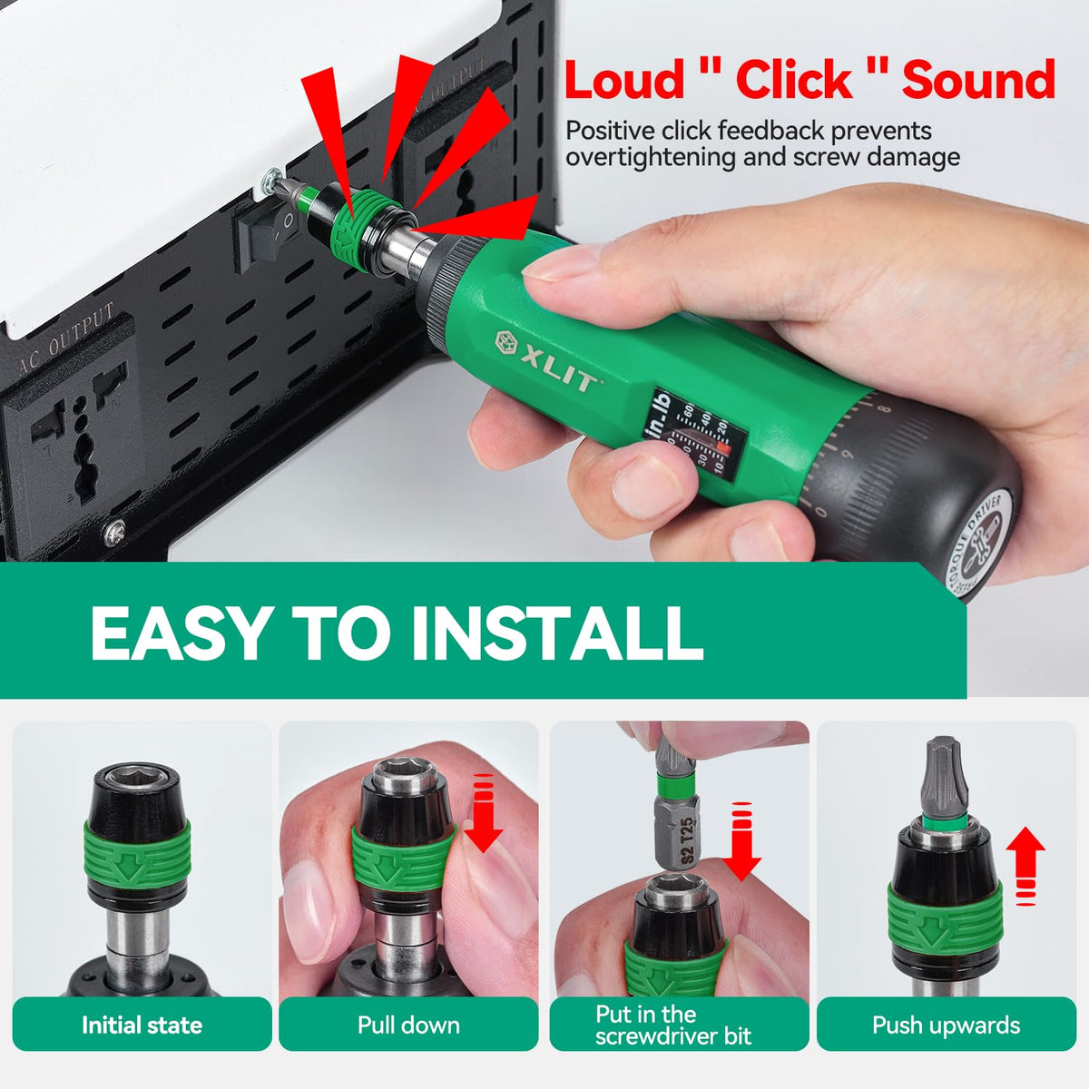 Adjustable Torque Screwdriver Set, 13-Piece 1/4" Hex Quick Release V787