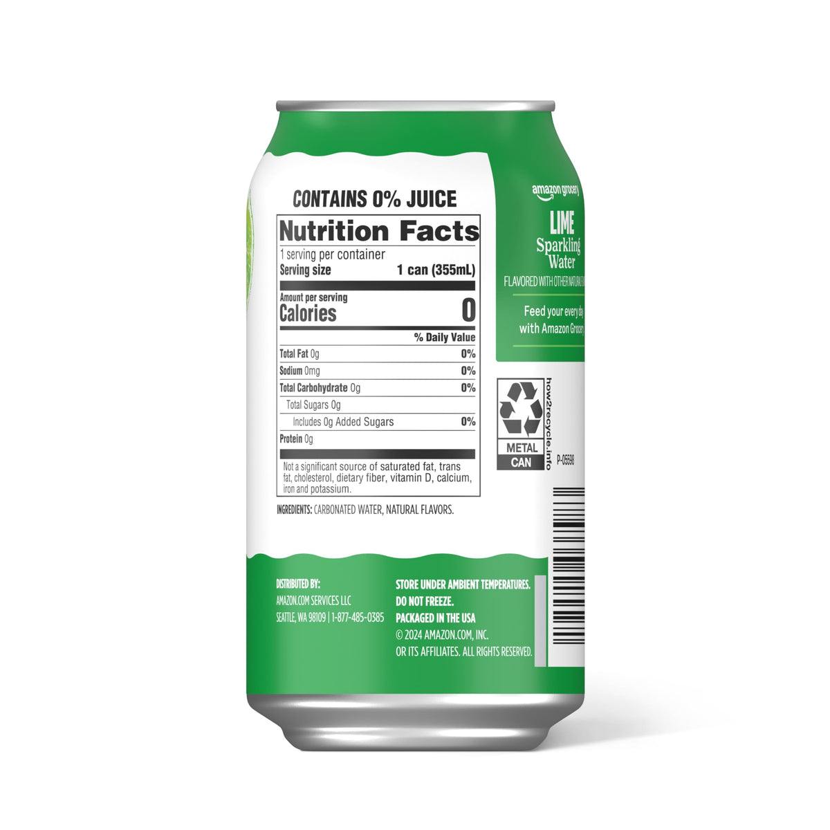 Sparkling Water Lime 12 Fl Oz 12 Cans A71606