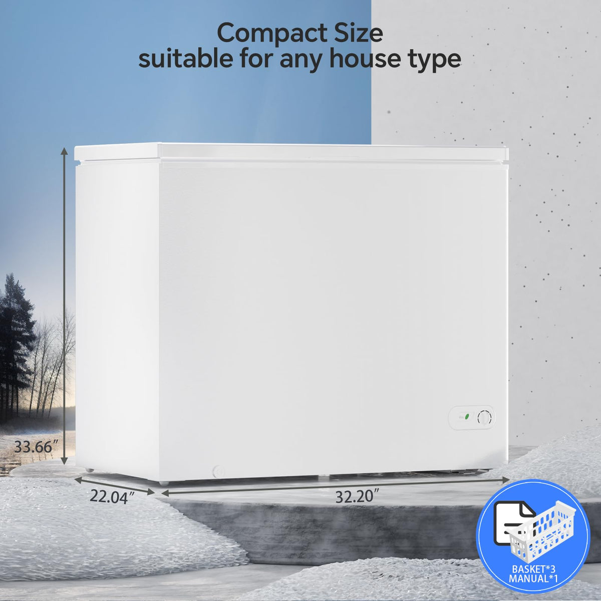 7.0 Cubic Feet White Chest Freezer T57614