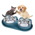 Stainless Steel Double Pet Bowls with Non-Slip Base L5745