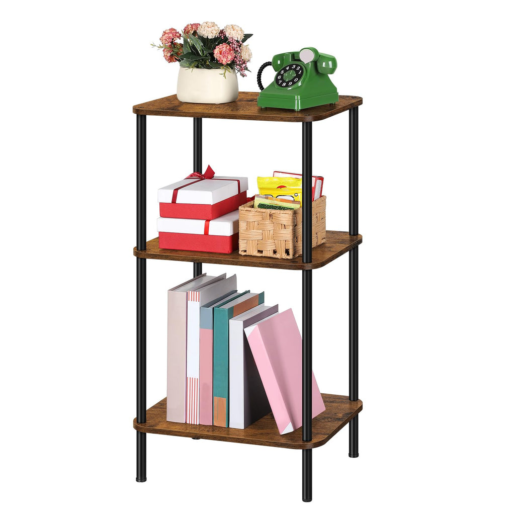 3 Tier Rustic Brown End Table T185249