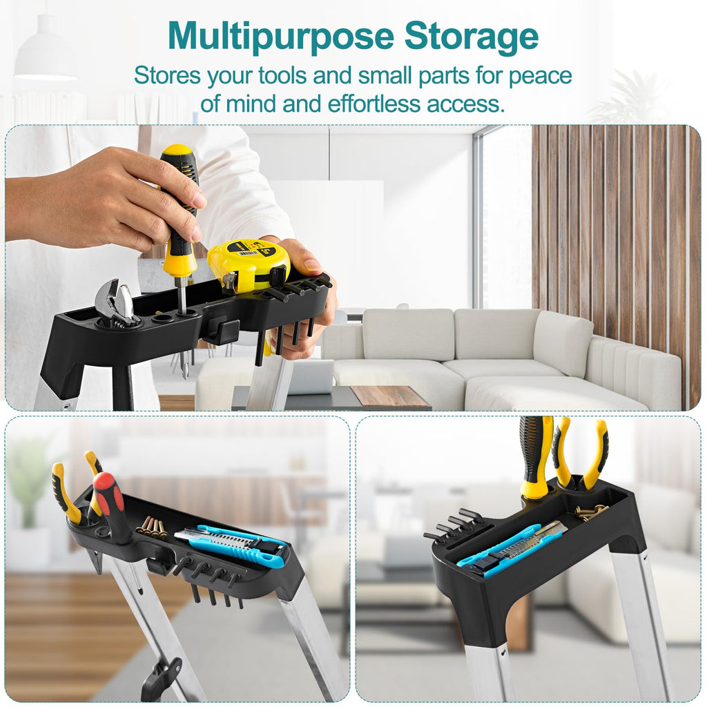 5 Step Aluminum Folding Step Stool E255