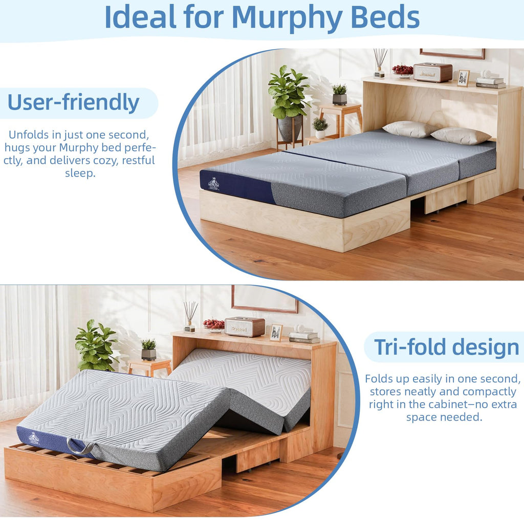 6 Inch Cooling Memory Foam Foldable Mattress Twin Size Y166237