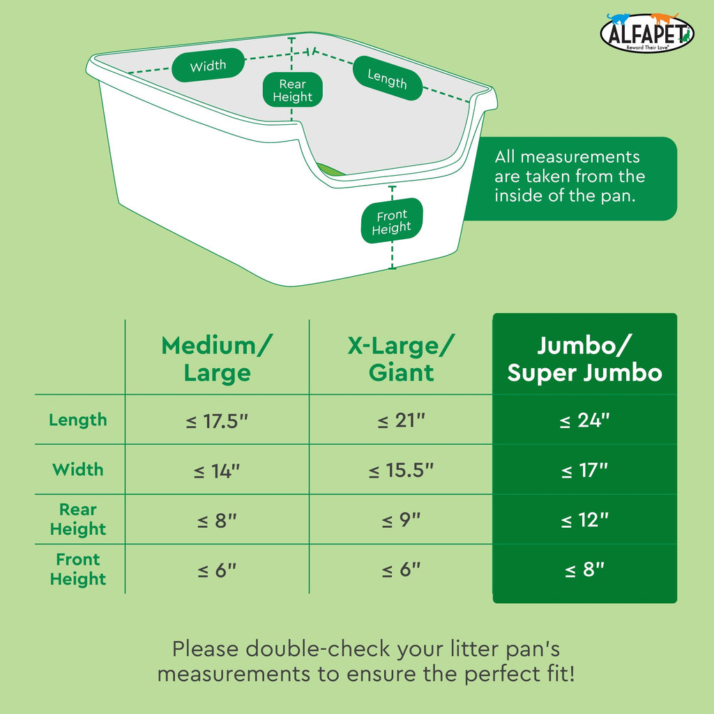 Super Jumbo 15Count Tear-Resistant Waterproof Cat Litter Box Liners B620