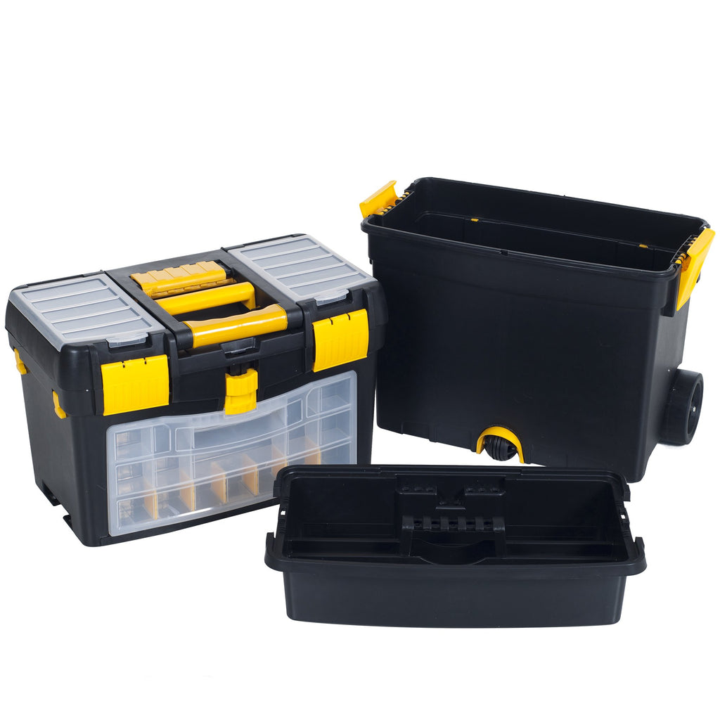 Portable Stackable Toolbox with Wheels and Drawers D5226