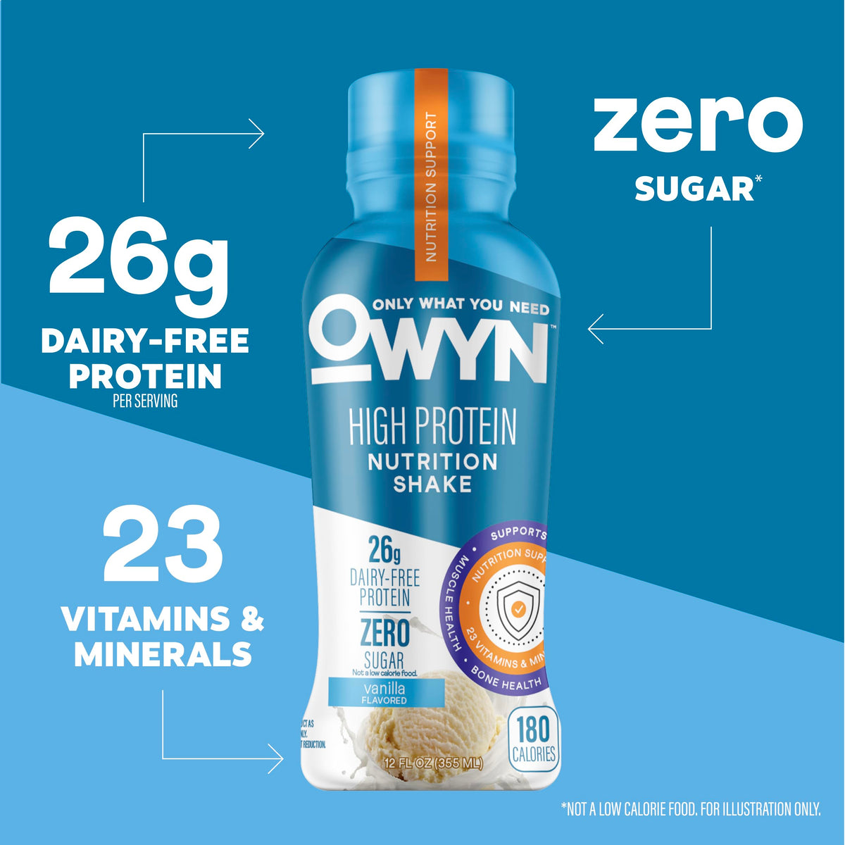 26g High Protein Shake, Vanilla Flavored, 12 Ct J593