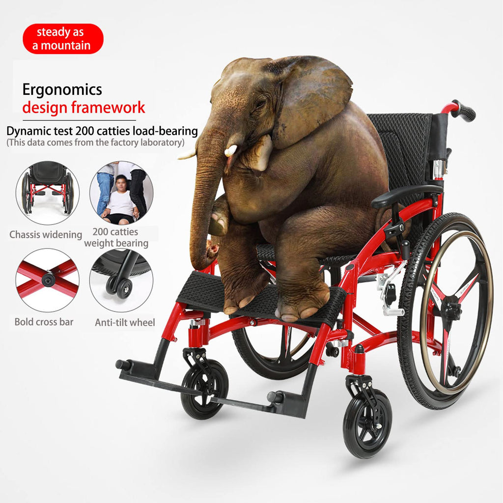 Folding Transport Wheelchair with Detachable Full Arms and Elevating Leg Rest O99879
