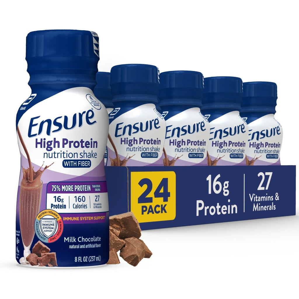 Chocolate Nutrition Shake with Fiber, 16g Protein, 8 fl oz, 24 Pack E47098