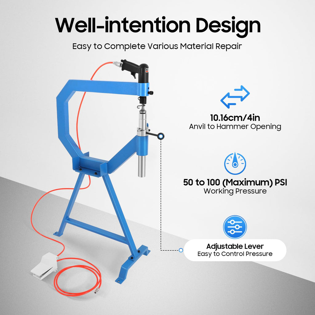 Pneumatic Planishing Hammer with 3 Anvil Dies N471