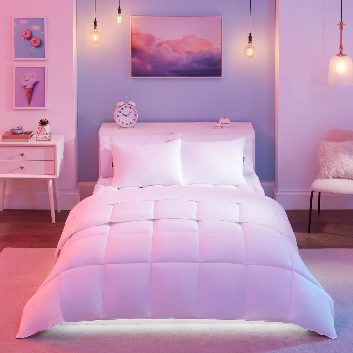King Size Set of 2 Down Alternative Bed Pillows N499