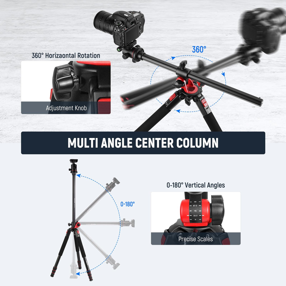 72 Inch Camera Tripod Monopod with Ball Head W77203