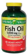 Fish Oil 1,000 mg Omega-3 300 mg 300 Softgels X2528