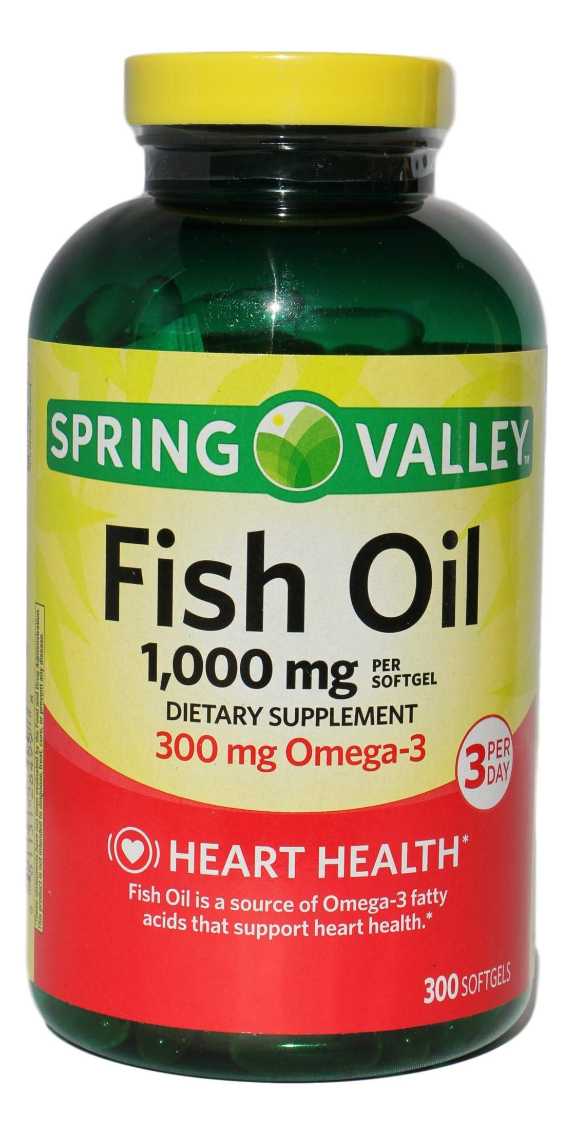 Fish Oil 1,000 mg Omega-3 300 mg 300 Softgels X2528