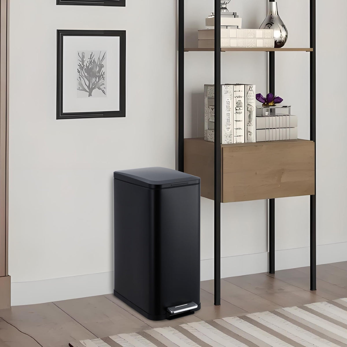 50L Stainless Steel Step Trash Can with Lid J9717
